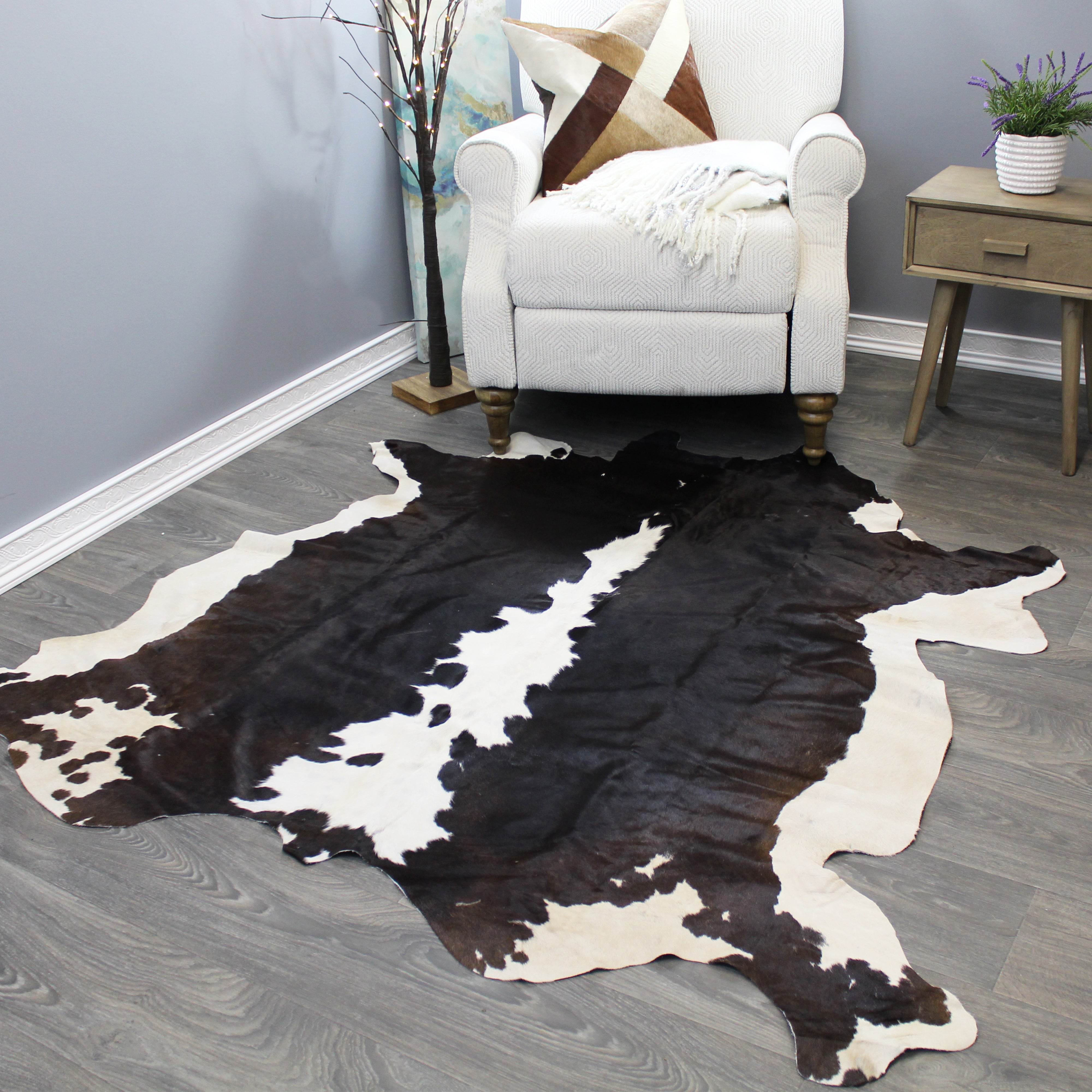 Natural Geo Brown/Black/White Cowhide Area Rug 5' x 5' – Natural Geo ...